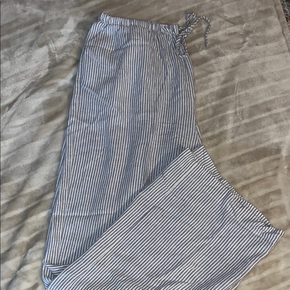 Cotton On Blue and White Striped Straight Leg Pants